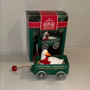 Goose Cart 1990 - Hallmark Keepsake Ornament